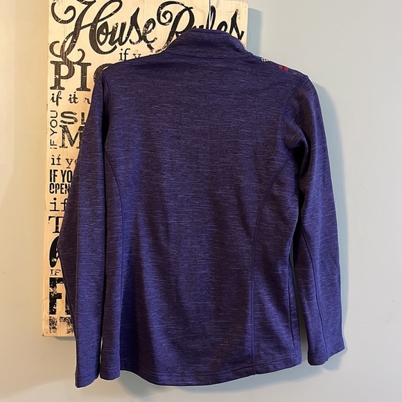 Helly Hansen Light Fleece Zip Up Jacket with Argyle Design Size Medium - Picture 6 of 7